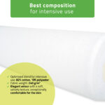 Hoes met elastiek 15 x 60 cm wit Habys