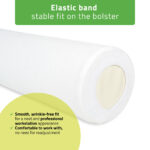 Hoes met elastiek 15 x 60 cm wit Habys