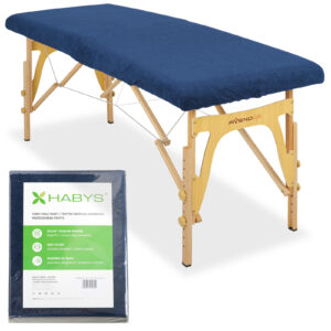 Hoeslaken 60x165 cm elastische rand donkerblauw Habys