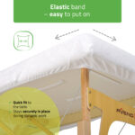 Hoeslaken badstof 60x165 cm wit Habys
