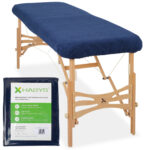 Hoeslaken badstof elastische rand donkerblauw Habys