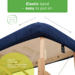 Hoeslaken badstof elastische rand donkerblauw Habys
