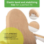 Hoeslaken elastiek bandjes beige Habys