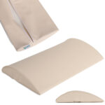 Lendenbolster 40x25x5 cm halfrond beige Habys