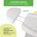 Leo PRO 4 beautystoel elegant elektrisch verstelbaar wit Habys