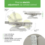 Leo PRO 4 elektrisch behandelstoel elegant lichtgrijs Habys