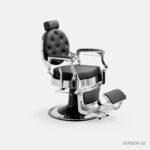 MAE barberstoel met kantelbare rugleuning zwart DD Hairdressing
