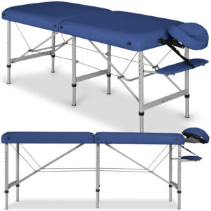 Medmal inklapbare massagetafel 60 cm 3-poots marineblauw Habys