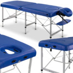 Medmal inklapbare massagetafel 70 cm marineblauw Habys