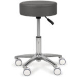 Mobi kruk ergonomisch aluminium onderstel grijs Habys