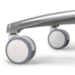 Mobi kruk ergonomisch aluminium onderstel grijs Habys