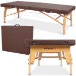 Niro inklapbare massagetafel 80 cm bruin Habys