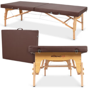 Niro inklapbare massagetafel 80 cm bruin Habys