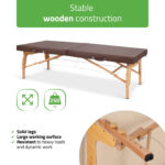 Niro inklapbare massagetafel 80 cm bruin Habys