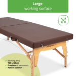 Niro inklapbare massagetafel 80 cm bruin Habys