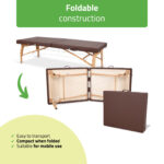 Niro inklapbare massagetafel 80 cm bruin Habys