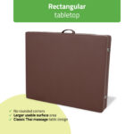Niro inklapbare massagetafel 80 cm bruin Habys