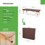 Niro inklapbare massagetafel 80 cm bruin Habys