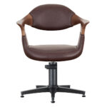 Oakley kappersstoel houten armleuningen bordeaux Comfortel