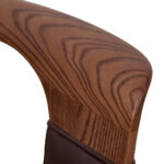 Oakley kappersstoel houten armleuningen bordeaux Comfortel