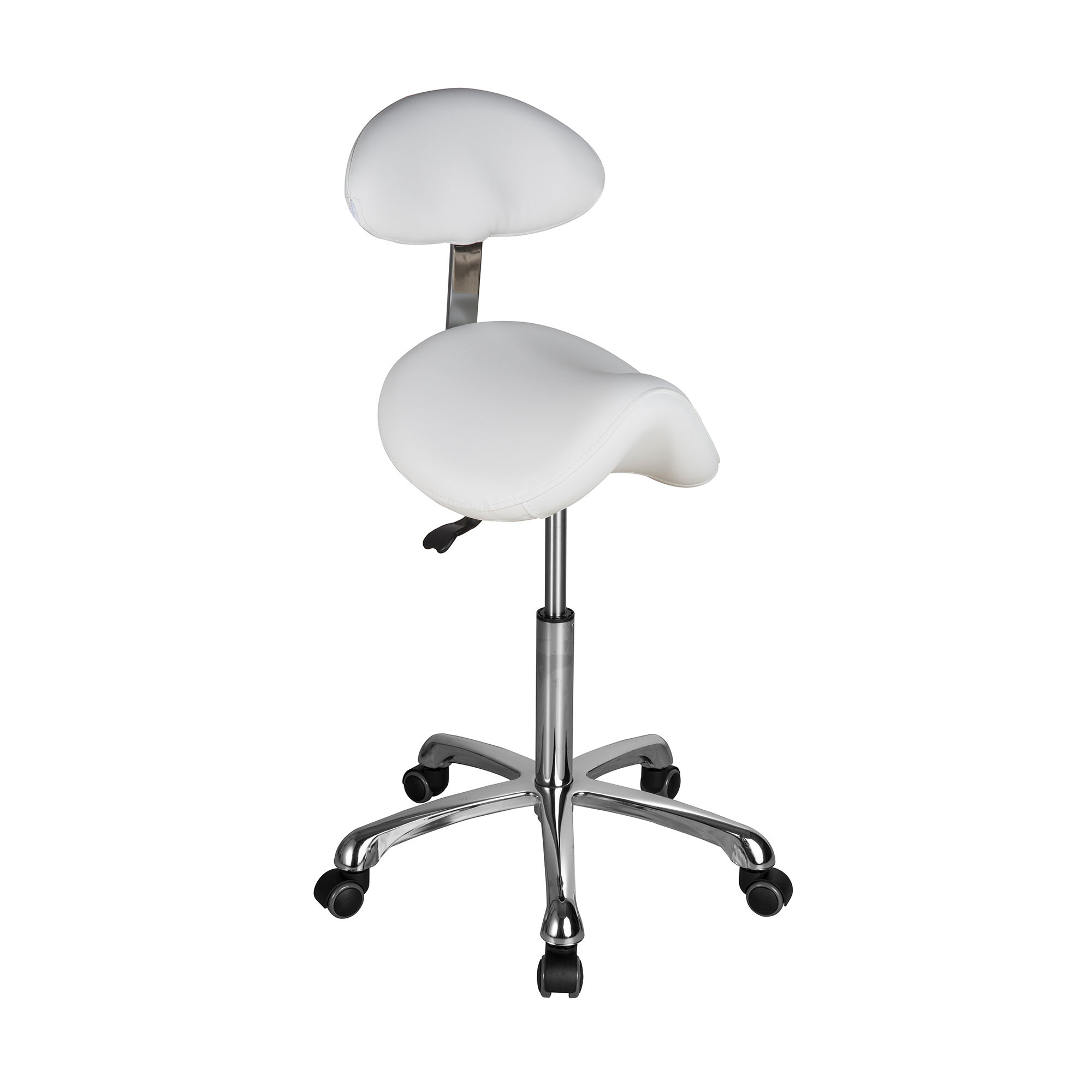 Obsi zadelkruk met rugleuning donkergrijs DD Wellness Obsi zadelkruk met rugleuning donkergrijs DD Wellness