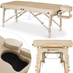 Olivia zwangerschapsmassagetafel inklapbaar beige Habys