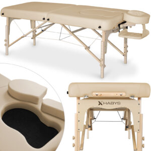 Olivia zwangerschapsmassagetafel inklapbaar beige Habys