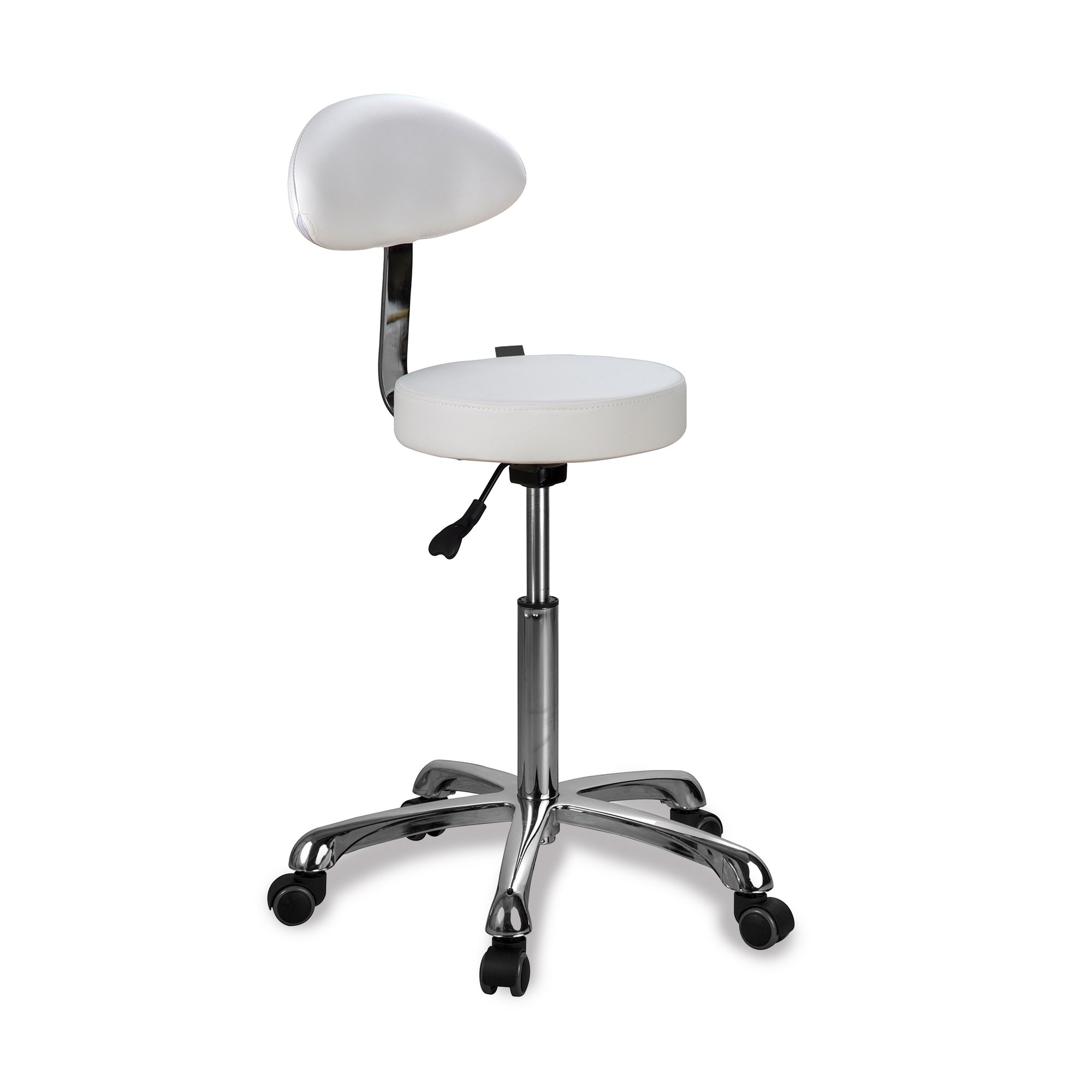 Opal krukstoel met rugleuning wit DD Wellness Opal krukstoel met rugleuning wit DD Wellness