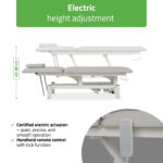 Optima behandeltafel elektrische hoogteverstelling grijs Habys