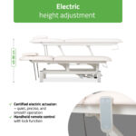 Optima elektrische behandeltafel met handbediening wit Habys