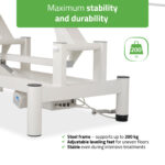 Optima elektrische behandeltafel met handbediening wit Habys