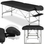 Panda Alu inklapbare massagetafel 60 cm aluminium zwart Habys