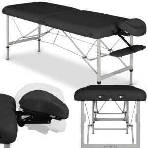 Panda Alu inklapbare massagetafel 60 cm aluminium zwart Habys