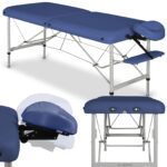 Panda Alu inklapbare massagetafel 70 cm marineblauw Habys