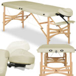 Panda inklapbare massagetafel 70 cm tweedelig beige Habys