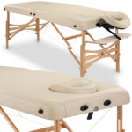 Panda inklapbare massagetafel gezichtsuitsparing beige Habys