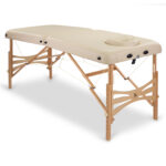 Panda inklapbare massagetafel gezichtsuitsparing beige Habys