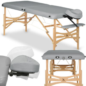 Panda Light Wood inklapbare massagetafel 70 cm grijs Habys