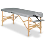 Panda Light Wood inklapbare massagetafel 70 cm grijs Habys