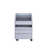 Pedicuretrolley UV-licht glazen blad DD Wellness