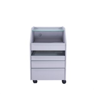 Pedicuretrolley UV-licht glazen blad DD Wellness
