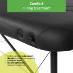 Rico inklapbare massagetafel 70 cm vaste werkhoogte zwart Habys