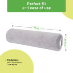 Rolhoes velours 15 x 60 cm donkergrijs Habys