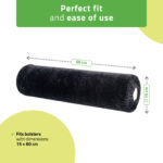 Rolhoes velours 15 x 60 cm zwart Habys