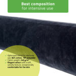 Rolhoes velours 15 x 60 cm zwart Habys