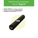 Rolvel 70 cm geperforeerd zwart Habys