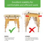 Sofia inklapbare massagetafel 70 cm beige Habys