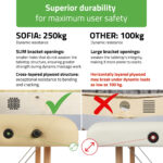 Sofia inklapbare massagetafel 70 cm beige Habys