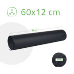 Steunrol 12x60 cm zwart Habys