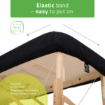 Tafelhoes 60 cm badstof zwart Habys